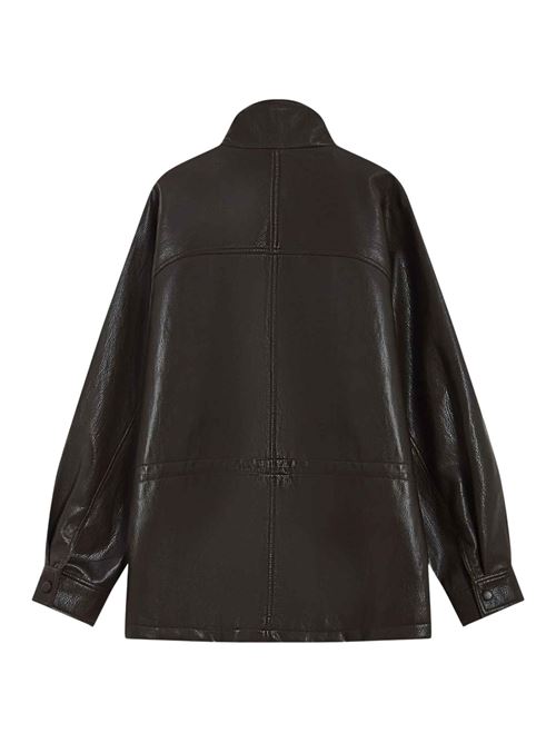 Giacca over in ecopelle Grace & Mila | FW26111010CHOC